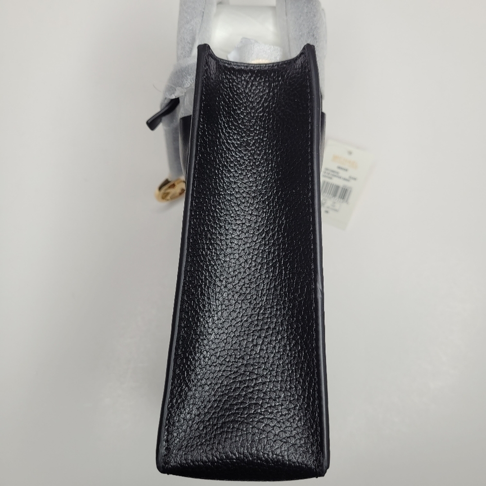 Michael Kors Mercer Extra-Small Pebbled Leather Crossbody Bag Black - Picture 8 of 9